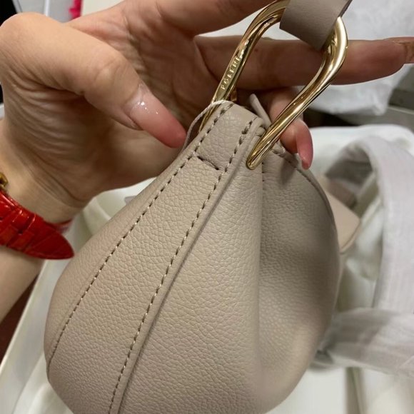 Polene Bags Polene Tonca Crossbody Textured Bag Grey Very Good